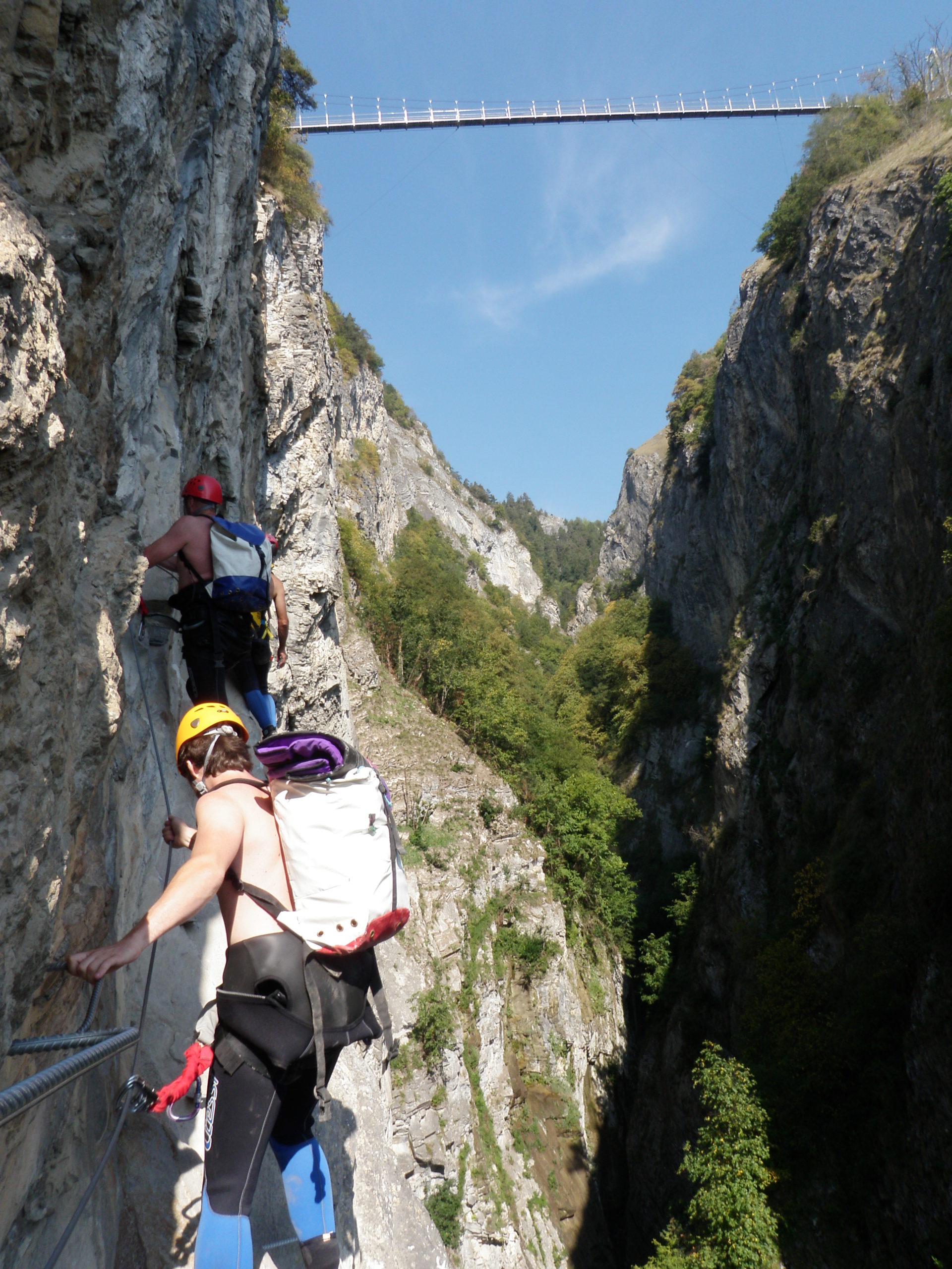 Canyoning - Canyon de la Salentse - Les gorges à Farinet - Via ferrata